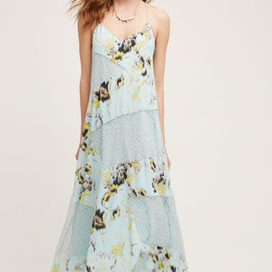 New Sachin & Babi Rainflower Maxi Dress Anthro 4P